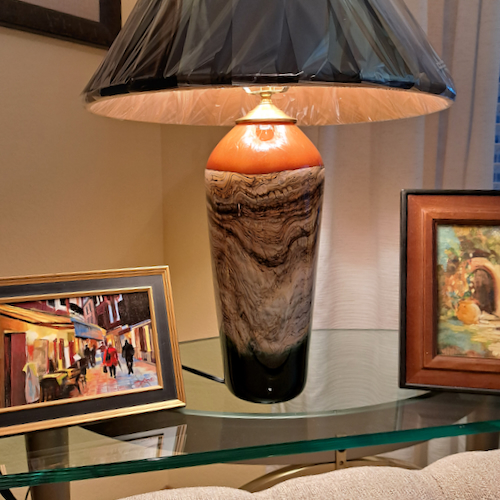 Click to view detail for GBG-010 Lamp Strata Tangerine $1300